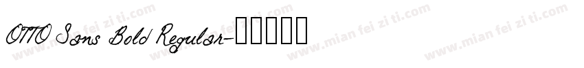 OTTO Sans Bold Regular字体转换